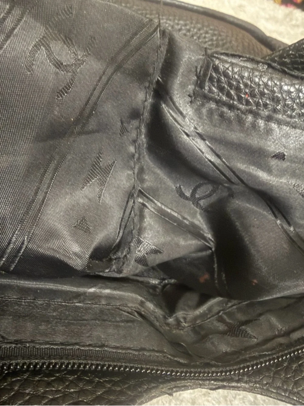 CC Black Pebbled Leather Tote with Double Handles - Picture 12 of 14